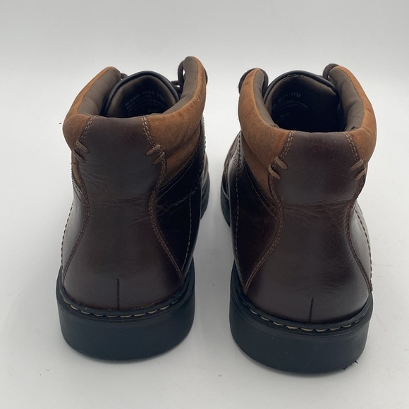 Dockers Dark Brown Leather Ankle Boots mens 11 office casual grandpa Y2K Work - Picture 7 of 13